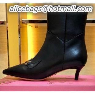 New Arrivals Gucci Zumi Leather Heel Short Boot 577157 Black