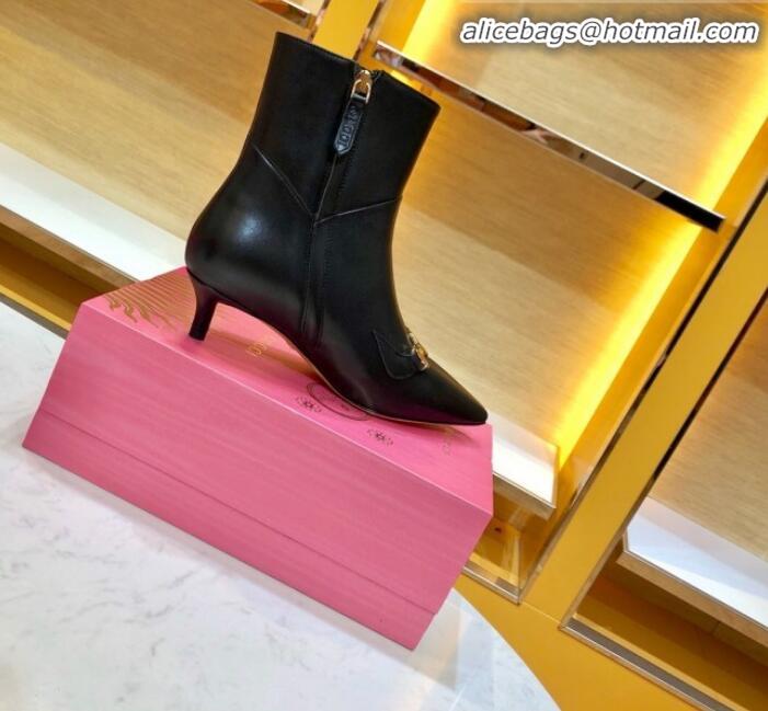 New Arrivals Gucci Zumi Leather Heel Short Boot 577157 Black