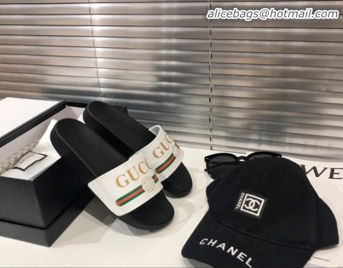 Good Product Gucci Logo Band Flat Slide Sandals G82168