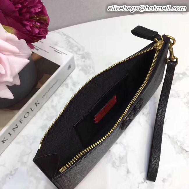 Unique Style VALENTINO Origianl leather Clutch Bag V060 Black