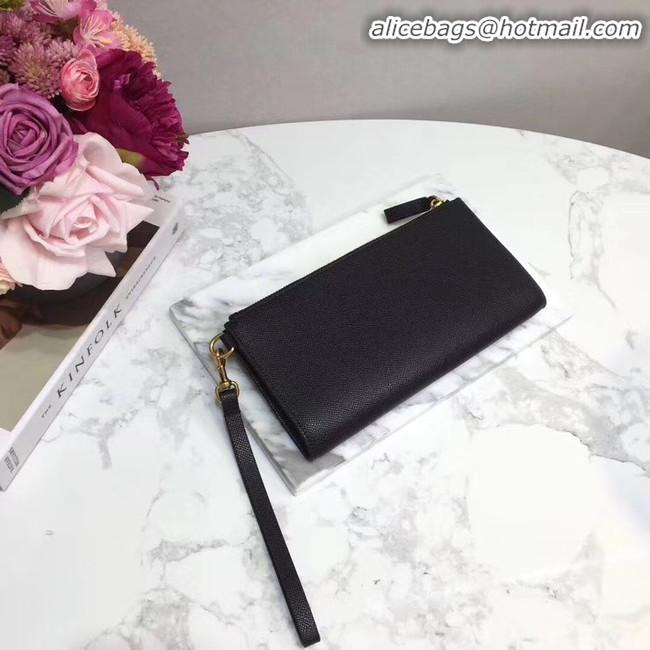 Unique Style VALENTINO Origianl leather Clutch Bag V060 Black