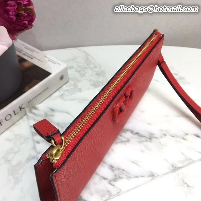 Shop Cheap VALENTINO Origianl Leather Clutch Bag V060 Red