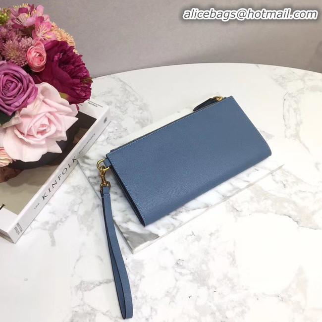 Cheap Wholesale VALENTINO Origianl Leather Clutch Bag V060 Blue