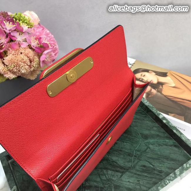 Classic Faux VALENTINO Origianl Leather Clutch Bag 065 Red