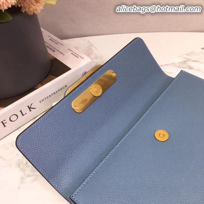 Market Sells VALENTINO Origianl Leather Clutch Bag 065 Blue