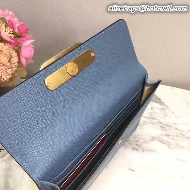 Market Sells VALENTINO Origianl Leather Clutch Bag 065 Blue