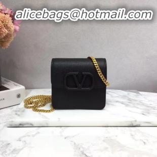 Shop Cheap VALENTINO Origianl Leather Chain Bag V067 Black