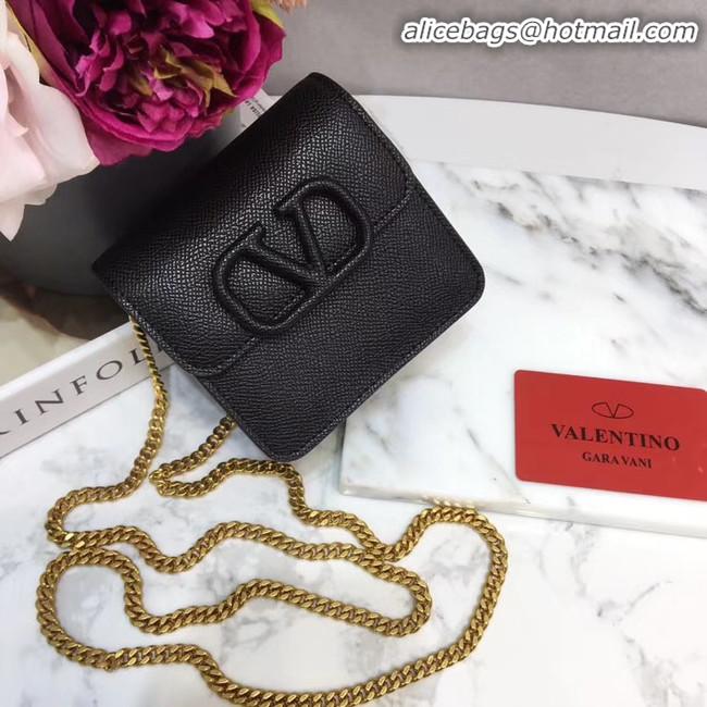 Shop Cheap VALENTINO Origianl Leather Chain Bag V067 Black