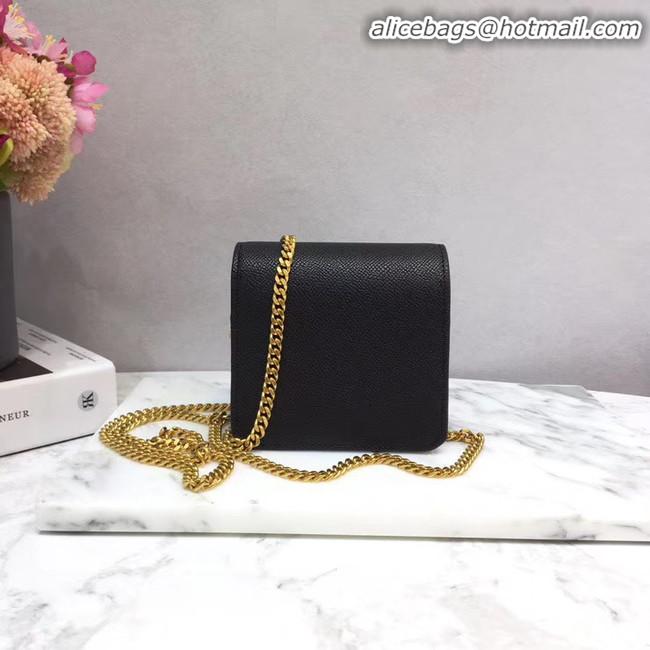 Shop Cheap VALENTINO Origianl Leather Chain Bag V067 Black