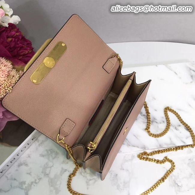 Discount Cheapest VALENTINO Origianl leather Chain bag V069 Pink