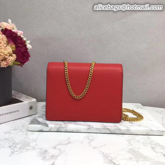 Sophisticated Discount VALENTINO Origianl leather Chain bag V069 Red