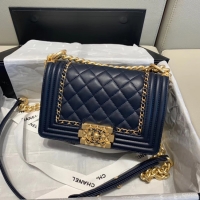 Buy Duplicate BOY CHANEL flap bag A67085 Navy Blue