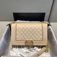 Cheap Ladies BOY CHANEL flap bag A67086 cream