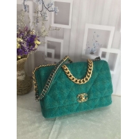 Buy Cheapest CHANEL 19 Flap Bag AS1162 green