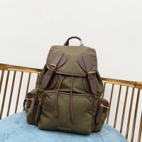 Famous Faux Burberry Large Backpack Fabric BU3699 green