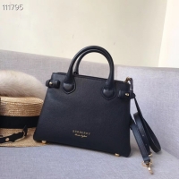 Traditional Specials  BurBerry Leather Tote Bag 7461 black