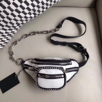 Sumptuous Faux Alexander Wang leather Mini-pocket 0002 white