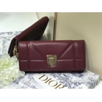 Perfect Inexpensive DIOR CLUTCH gold-tone metal C1040A Bordeaux