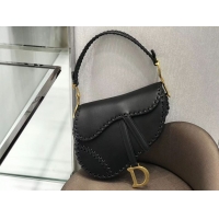 Dior MINI SADDLE BAG IN BLACK CALFSKIN M0447 black