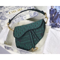 Super Quality Dior SADDLE DENIM CANVAS BAG M928 green