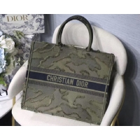 Buy Design DIOR BOOK TOTE BAG IN EMBROIDERED CANVAS C1286 green