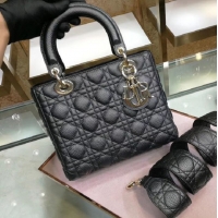 Top Quality Dior LADY DIOR CALFSKIN BAG M0575 black