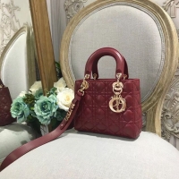 Good Product Dior LADY DIOR CALFSKIN BAG CD3891 Burgundy