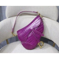 Popular Style Dior SADDLE SOFT CALFSKIN BAG C9045 purple