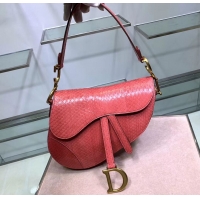 Chic Reproduction Dior SADDLE Snake skin tote C9046 pink