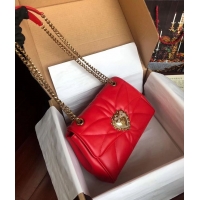 Fashion Luxury Dolce & Gabbana Origianl Leather Bag 4919 red