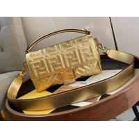 Spot Bulk FENDI BAGUETTE large Shoulder Bag 8BR771A Gold