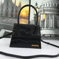 Buy Cheapest Jacquemus Original Leather Mini Top Handle Bag J8088 Black