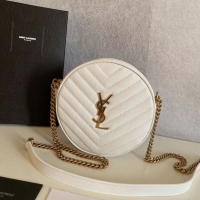 Unique Grade SAINT LAURENT leather shoulder bag Y610436 white