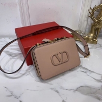 Super Quality VALENTINO Origianl leather shoulder bag V0020 Nude