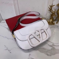 New Style VALENTINO Origianl leather shoulder bag V0030A white