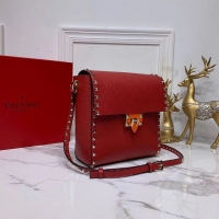 Most Popular VALENTINO Origianl leather shoulder bag V0182 red