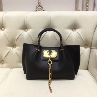 Buy Cheapest VALENTINO Origianl leather tote 2070 black