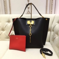 Discount Design VALENTINO Origianl leather tote 2078 black