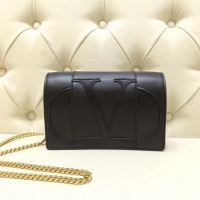 AAAAA Discount VALENTINO Origianl leather mini shoulder bag 7676 black