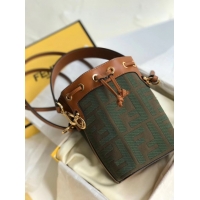 Spot Bulk FENDI MON TRESOR Mini bag in green canvas 8BS010