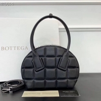 Famous Brand Bottega Veneta Original Woven Leather Square Shell Bag BV67130 Black