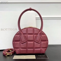 Famous Faux Bottega Veneta Original Woven Leather Square Shell Bag BV67130 Wine