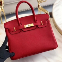 Chic Reproduction Hermes original Epsom Leather HB35O red&gold Metal