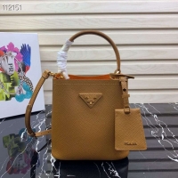 Grade Quality Prada Panier small Original Saffiano Bag 1BA217 Brown