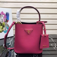 Free Shipping Promotional Prada Panier small Original Saffiano Bag 1BA217 Rose