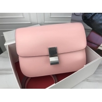 Buy Grade Celine Classic Box Flap Bag Original Calfskin Leather 3378 Pink