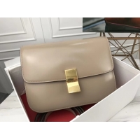 Low Cost Celine Classic Box Flap Bag Original Calfskin Leather 3378 Light Grey