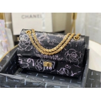 Trendy Design Chanel Flap Shoulder Bag Original Crocodile Leather Black&purple A1112