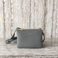 Affordable Price Celine TRIO BAG IN SMOOTH LAMBSKIN MINI 1920 grey