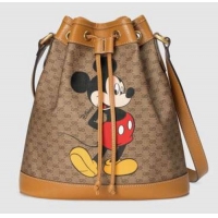 Well Crafted Gucci Disney x Mickey Mouse Small Bucket Bag 602691 Brown